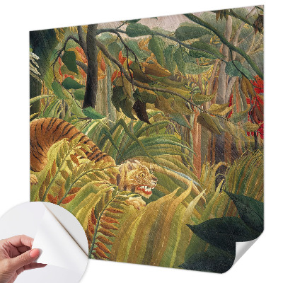 3D wall mural with an exotic tiger design