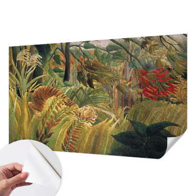 3D wall mural with an exotic tiger design