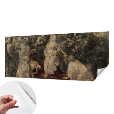 Peel and stick wall mural for kids' room with a spiritual meeting theme