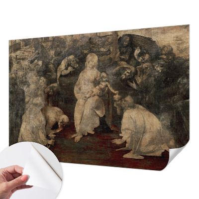 Peel and stick wall mural for kids' room with a spiritual meeting theme