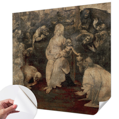 Peel and stick wall mural for kids' room with a spiritual meeting theme