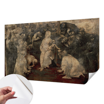 Peel and stick wall mural for kids' room with a spiritual meeting theme