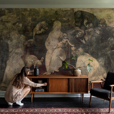 Peel and stick wall mural for kids' room Spiritual meeting