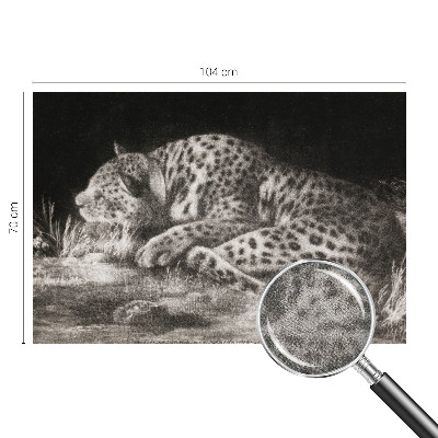 3D photo wallpaper mural Leopard resting