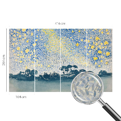 Baby room wall mural with a star abstract design