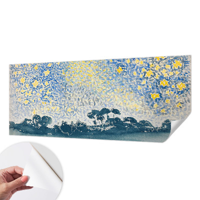 Baby room wall mural with a star abstract design
