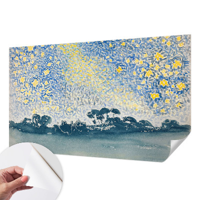 Baby room wall mural with a star abstract design