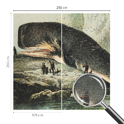 Peel and stick wall mural featuring a sea gigantism design