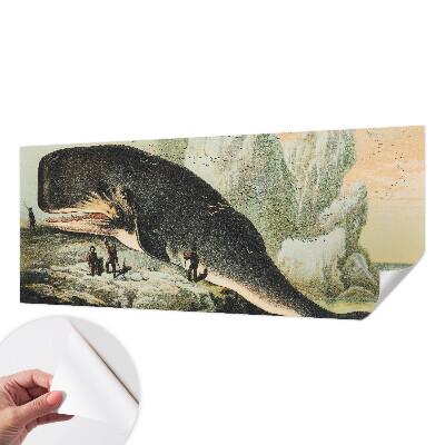 Peel and stick wall mural featuring a sea gigantism design
