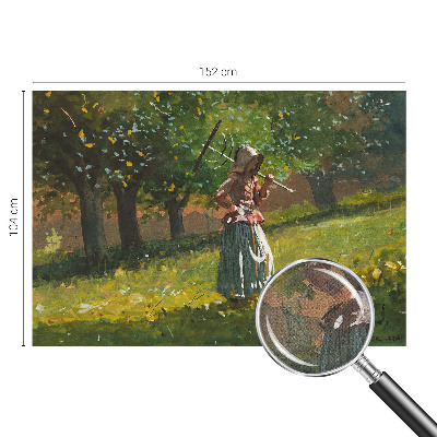 Peel and stick wallpaper mural with an autumn afternoon scene