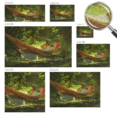 Stick-on wall mural Relaxing in a hammock