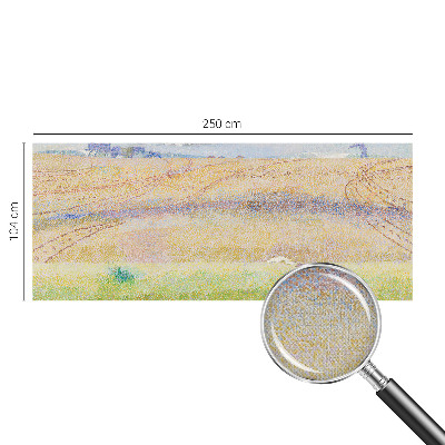 Peel and stick wall mural for living room with a summer field design
