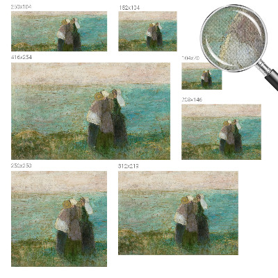 Peel and stick wall mural for bedroom Seaside reflection