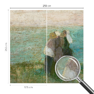 Peel and stick wall mural for bedroom Seaside reflection