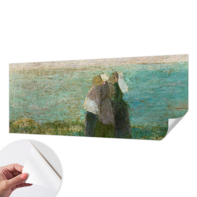 Peel and stick wall mural for bedroom Seaside reflection