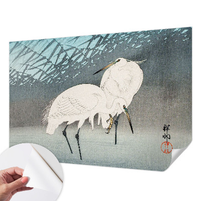 Peel and stick wall mural for kids' room with a delicate bird motif