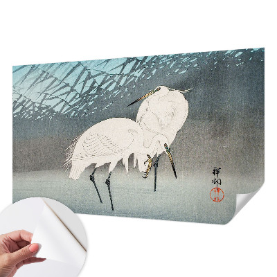 Peel and stick wall mural for kids' room with a delicate bird motif