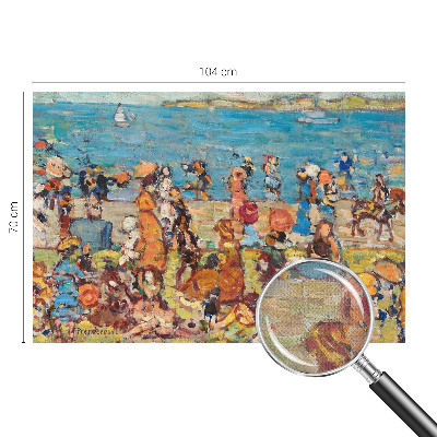 3D Wall Mural depicting a beach scene