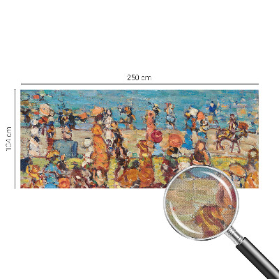 3D Wall Mural depicting a beach scene