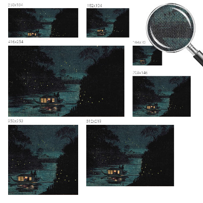 3D photo wallpaper mural Evening lights