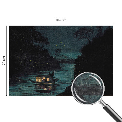 3D photo wallpaper mural with evening lights design