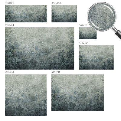 Peel and stick wallpaper mural with an elegant botanical design