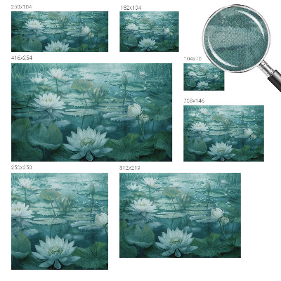 Peel and stick wall mural with water flower design
