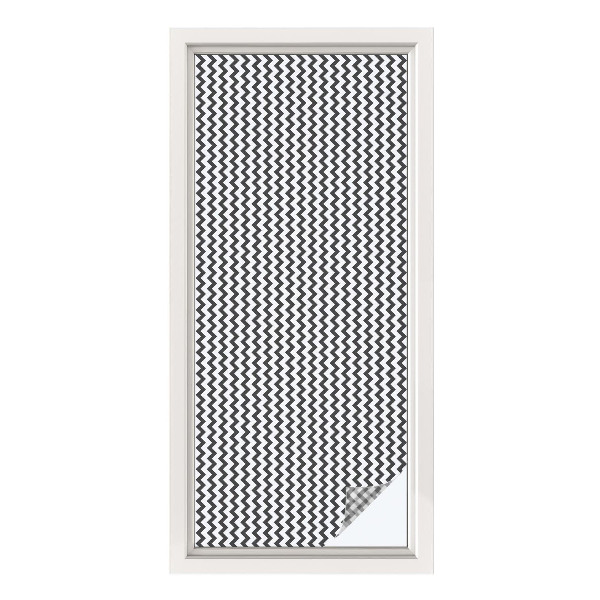 Frosted glass film stained glass effect Zigzag pattern