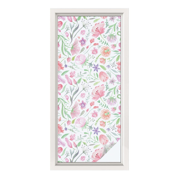 Privacy window film Floral pattern