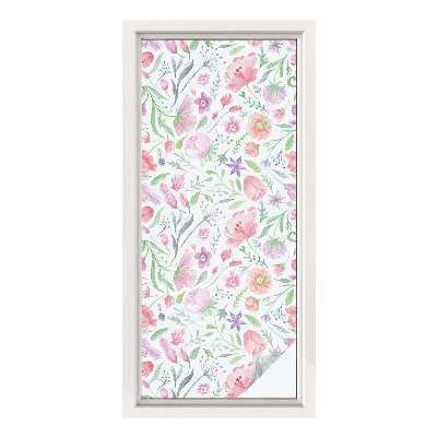 Privacy window film Floral pattern