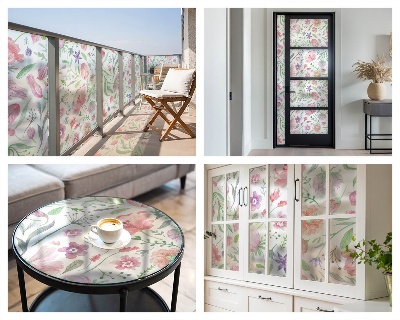 Privacy window film Floral pattern