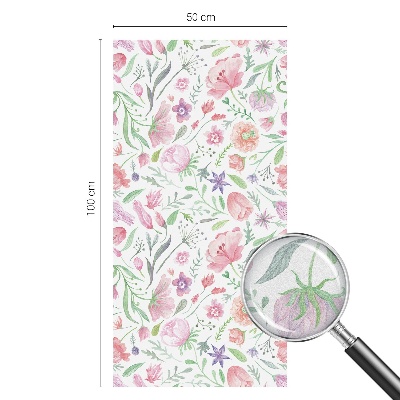 Privacy window film Floral pattern