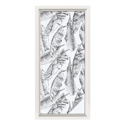 Patterned window film Tropical leaves