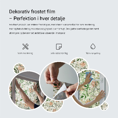 Patterned window film Tropical leaves