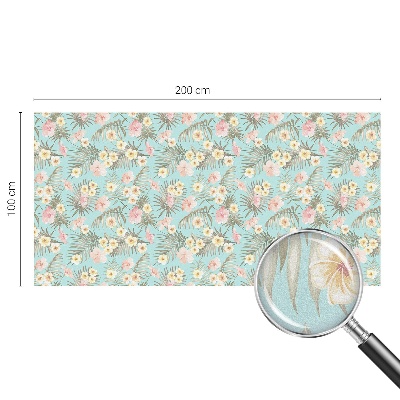 Colored window film stained glass Tropical pattern