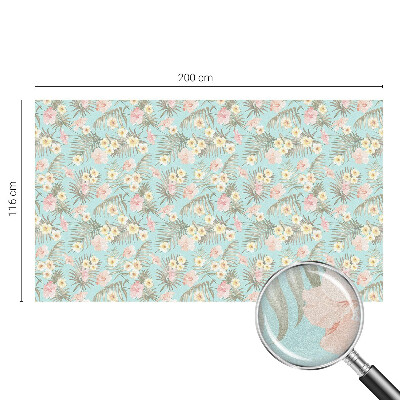 Colored window film stained glass Tropical pattern