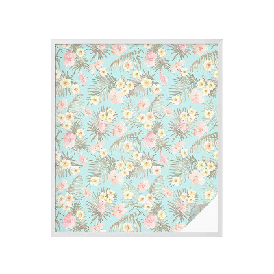 Colored window film stained glass Tropical pattern