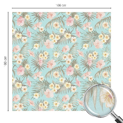 Colored window film stained glass Tropical pattern