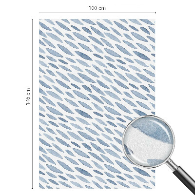 Frosted glass film stained glass effect Blue strokes