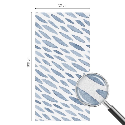 Frosted glass film stained glass effect Blue strokes