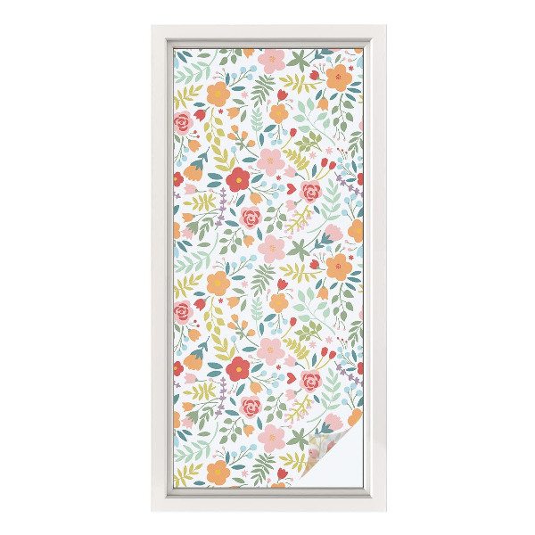 Colored window film stained glass Floral pattern