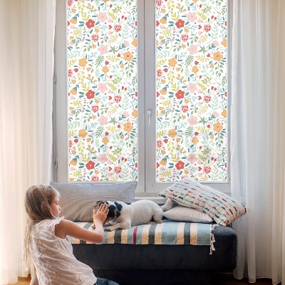 Colored window film stained glass Floral pattern
