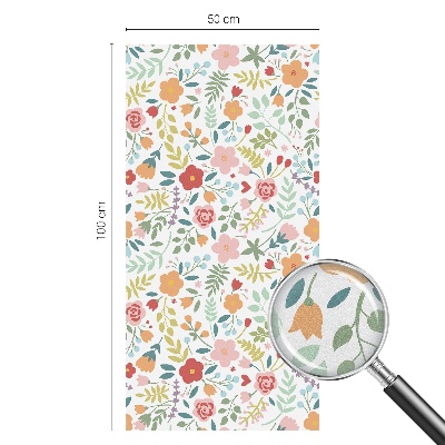 Colored window film stained glass Floral pattern