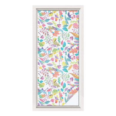 Frosted glass film stained glass effect Colorful composition