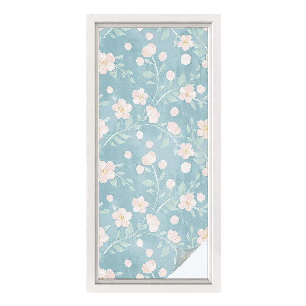 Patterned window film Pastel flowers