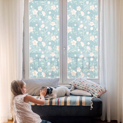 Patterned window film Pastel flowers