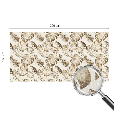 Opaque window film stained glass style Tropical plants