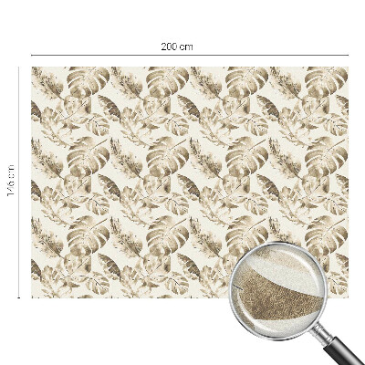 Opaque window film stained glass style Tropical plants