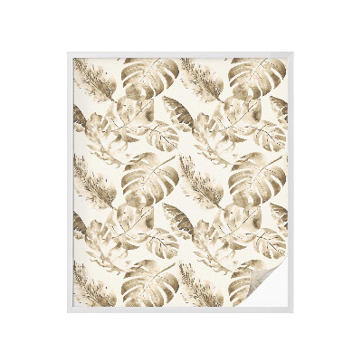 Opaque window film stained glass style Tropical plants