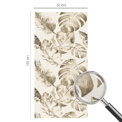 Opaque window film stained glass style Tropical plants